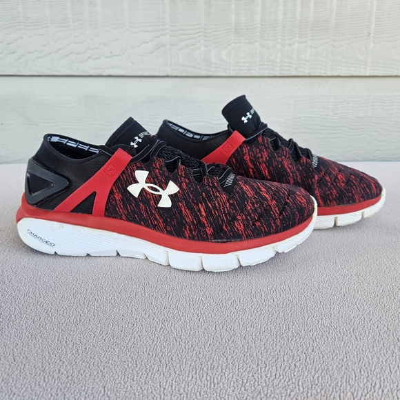 Under Armour Speedform Fortis Athletic Running Sneaker Men SZ 8.5 Red Black - Picture 1 of 12